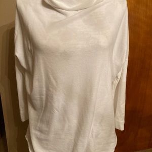 James Perse white mock turtleneck size 4